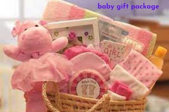 A newborn baby gift package